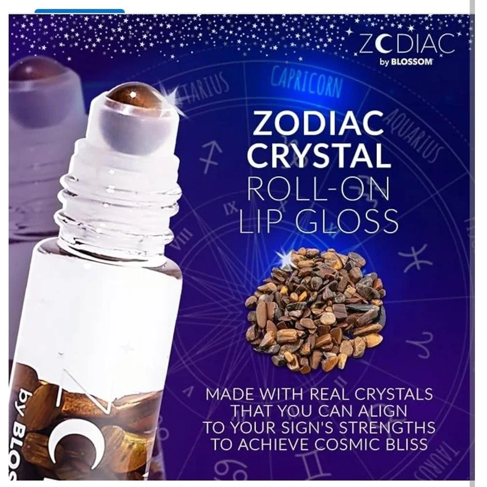 Zodiac by Blossom Capricorn Crystal‎ Roll On Lip Gloss Tiger Eye
